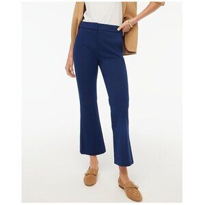 J. Crew Kelsey High Rise Flare Cropped Pants Navy Size 12P NWT